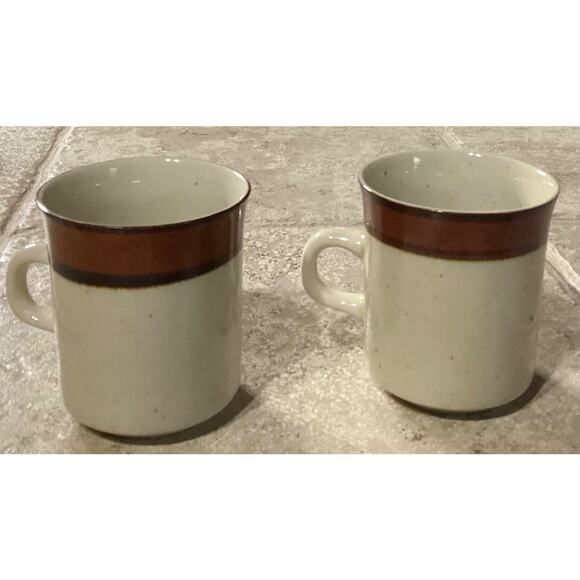Lot of 2 ~ Vintage Rainbow Stoneware Coffee Mugs - Picture 2 of 8